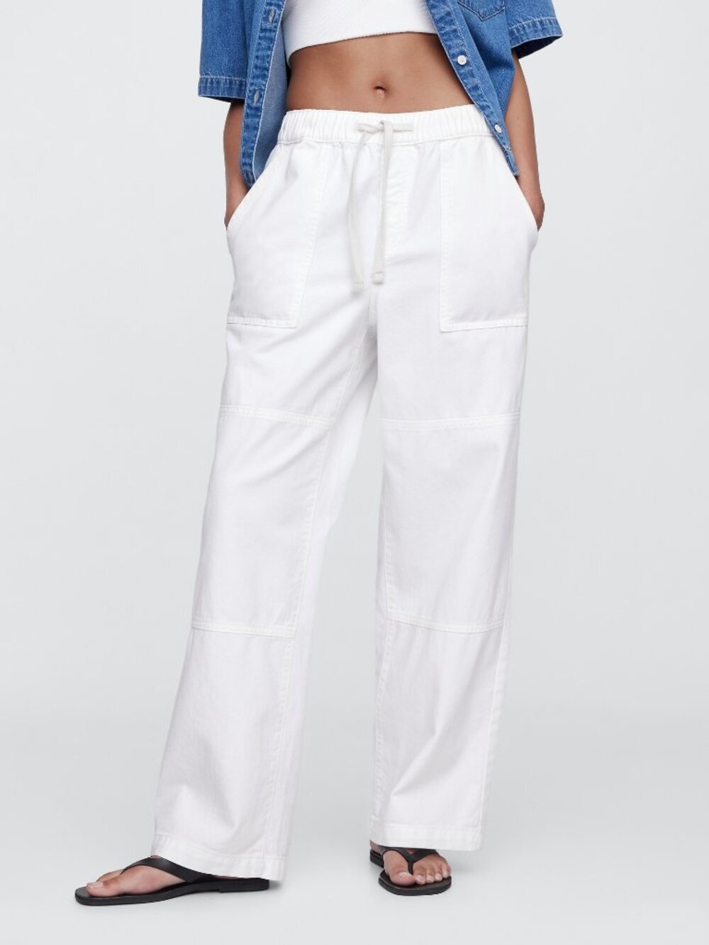 Gap Women's XXL High Rise Pull-On Wide-Leg Utility Jeans 60% off Retail